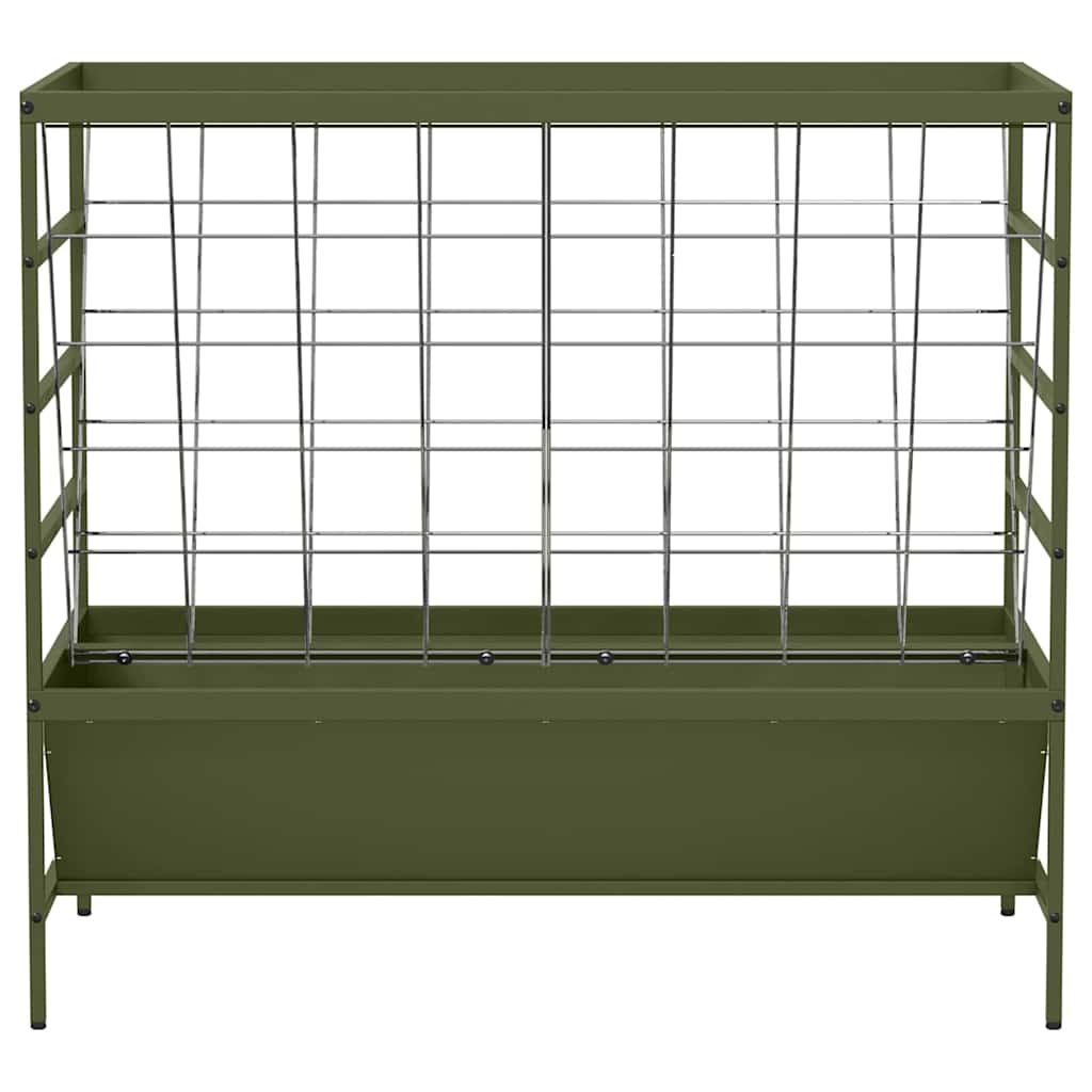 Viehfutterspender Olive Grün 100 x 60 x 90 cm