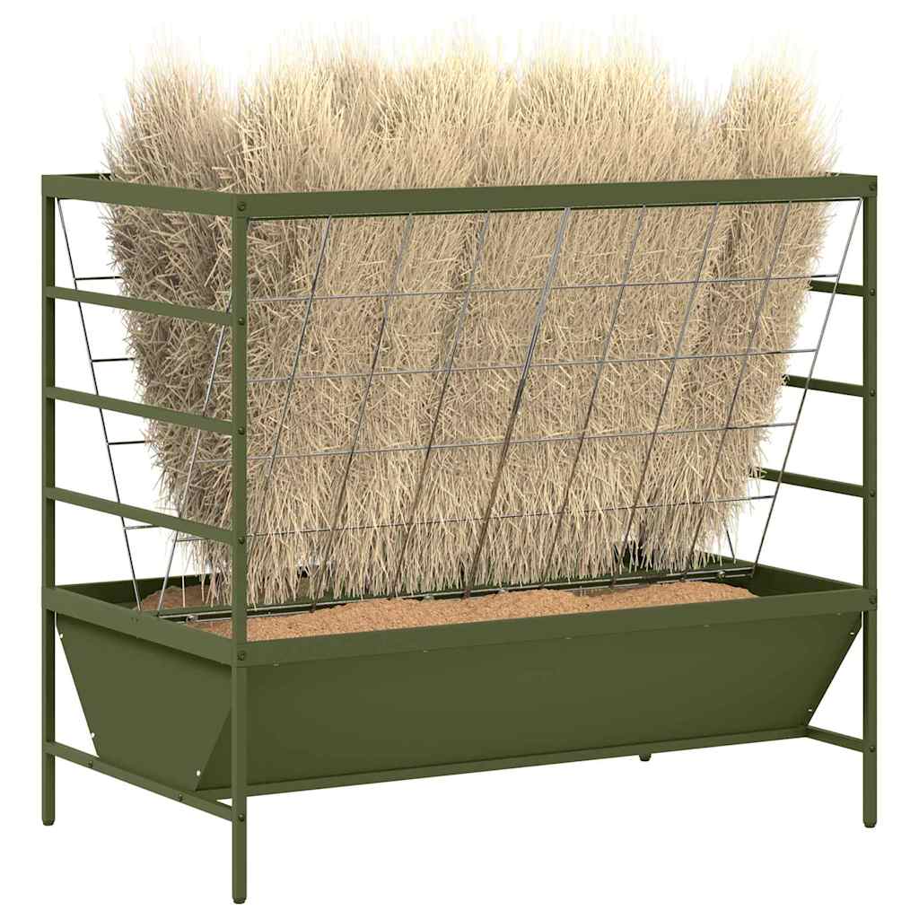 Viehfutterspender Olive Grün 100 x 60 x 90 cm