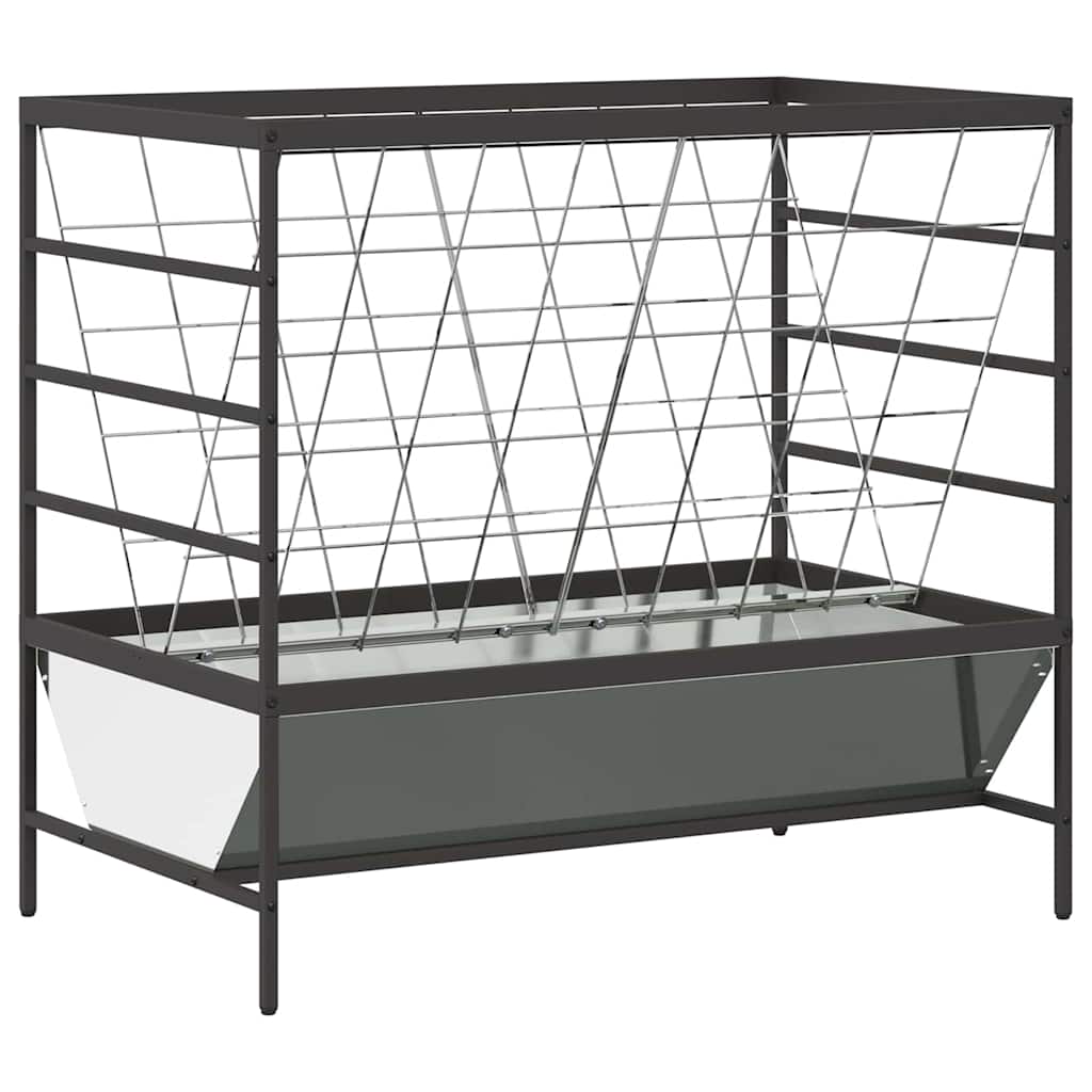Viehfutterspender Silber 100 x 60 x 90 cm Verzinkter Stahl