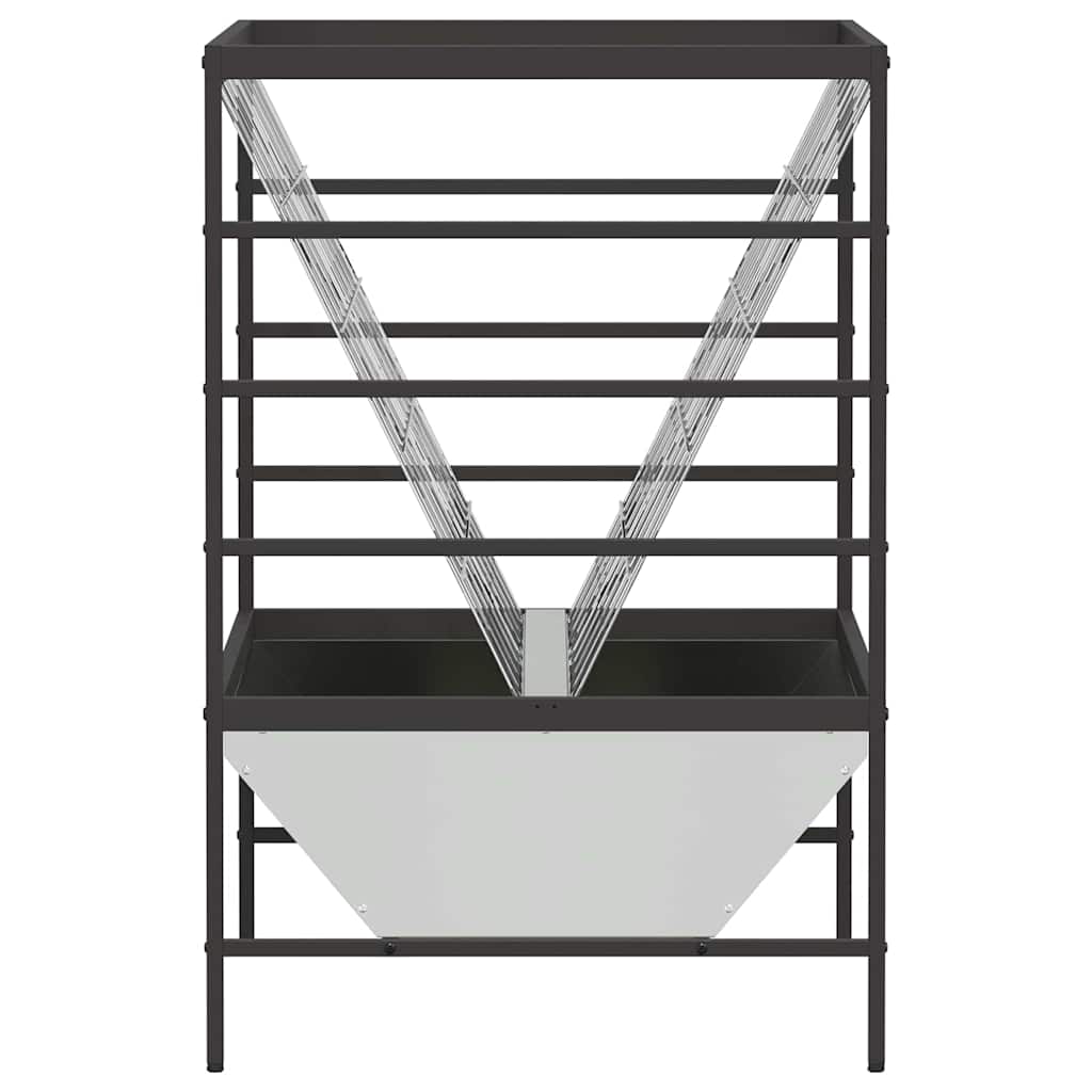 Viehfutterspender Silber 100 x 60 x 90 cm Verzinkter Stahl
