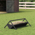 Futtertröge für Nutztiere Schwarz 111 x 76 x 38 cm