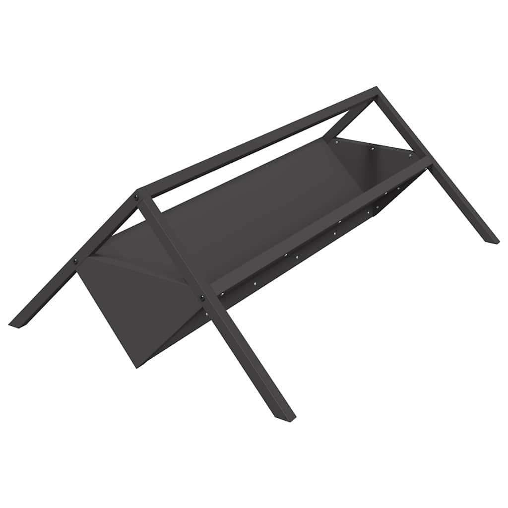 Futtertröge für Nutztiere Schwarz 111 x 76 x 38 cm