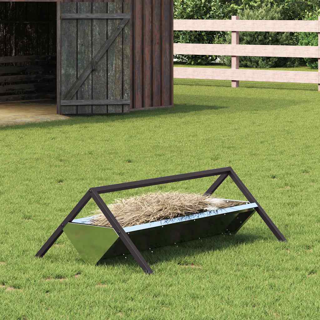 Futtertröge für Nutztiere Silber 111 x 76 x 38 cm