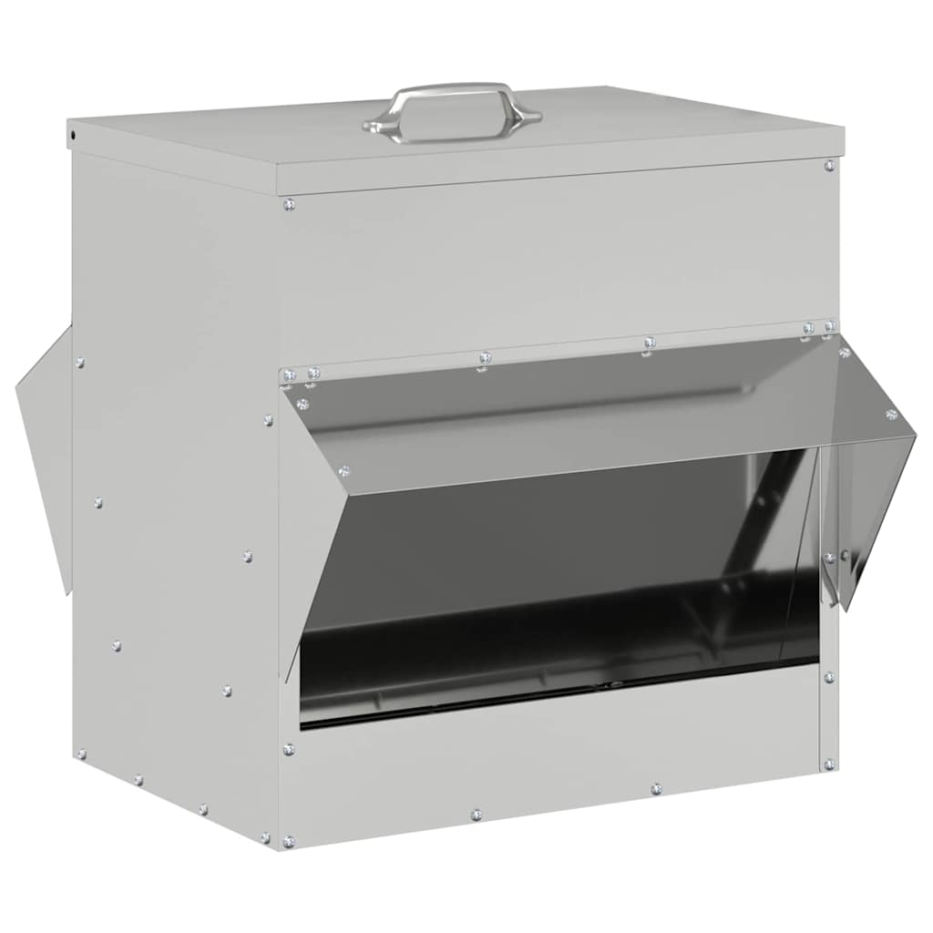 Hühnerfütterer Silber 40,5 x 45 x 41 cm Verzinkter Stahl