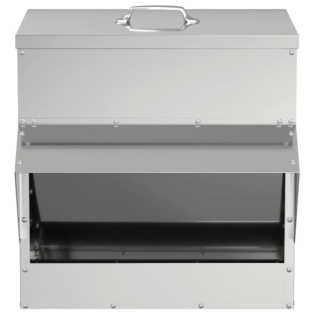 Hühnerfütterer Silber 40,5 x 45 x 41 cm Verzinkter Stahl