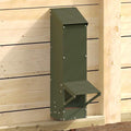 Hühnerfütterer Olive Grün 13 x 12 x 51 cm Kaltgewalzter Stahl
