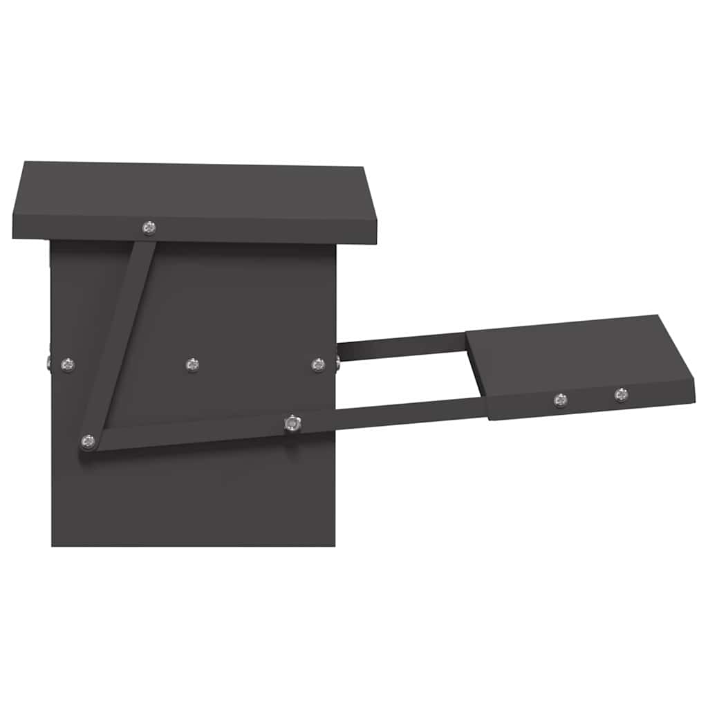 Hühnertretfeeder Schwarz 48,5 x 39,5 x 19 cm