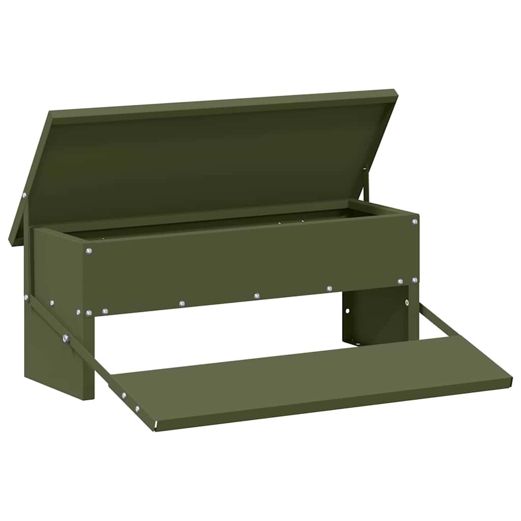 Hühnertretfeeder Olive Grün 48,5 x 39,5 x 19 cm
