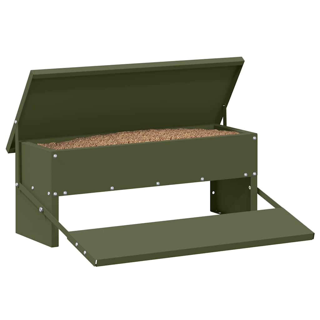 Hühnertretfeeder Olive Grün 48,5 x 39,5 x 19 cm