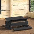 Hühnertretfeeder Schwarz 75 x 53 x 20,5 cm Kaltgewalzter Stahl