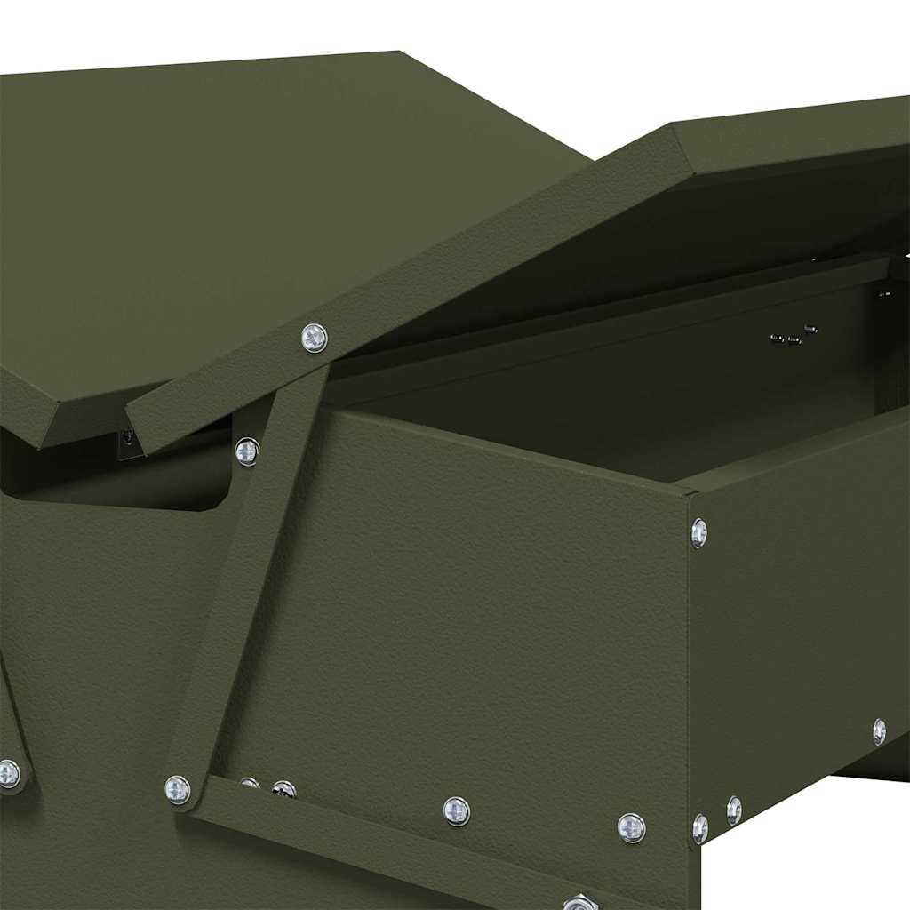 Hühnertretfeeder Olive Grün 75 x 53 x 20,5 cm