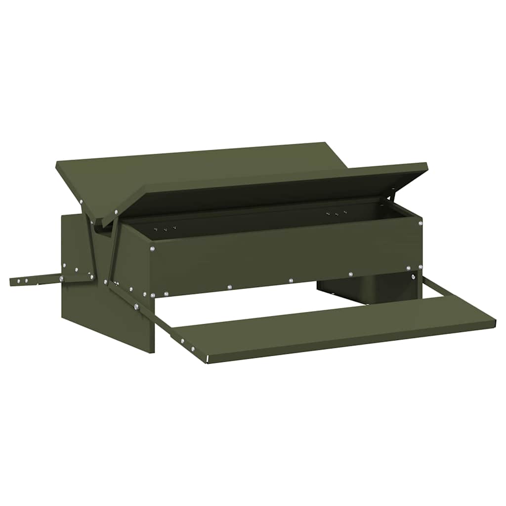 Hühnertretfeeder Olive Grün 75 x 53 x 20,5 cm