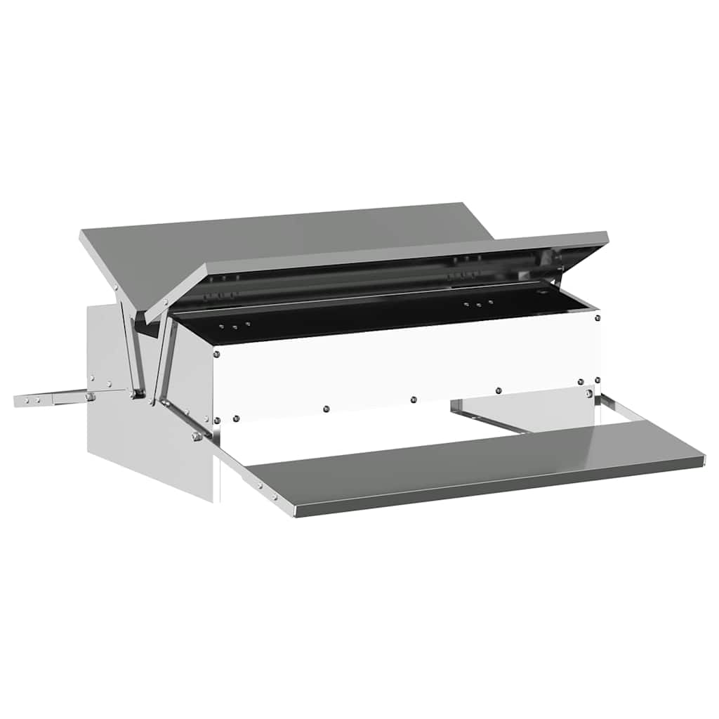 Hühnertretfeeder Silber 75 x 53 x 20,5 cm Verzinkter Stahl