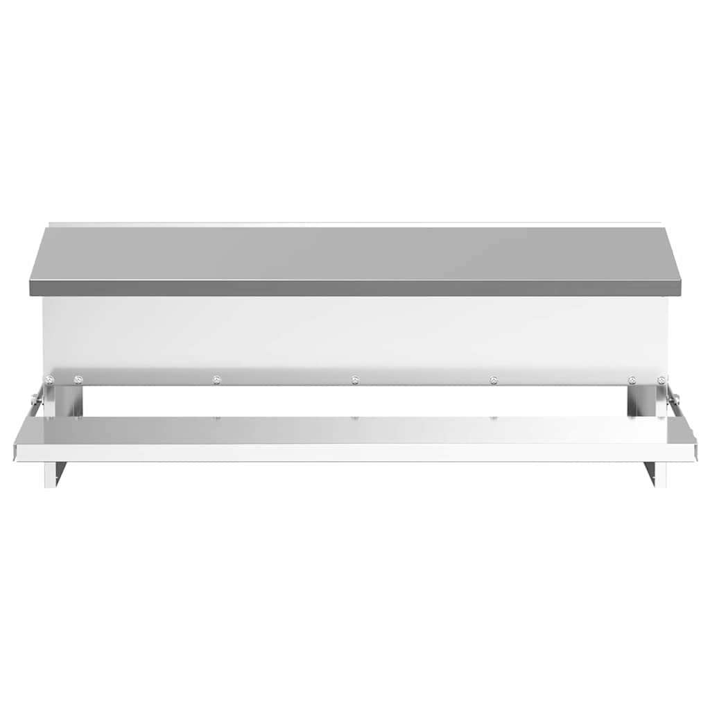 Hühnertretfeeder Silber 75 x 53 x 20,5 cm Verzinkter Stahl