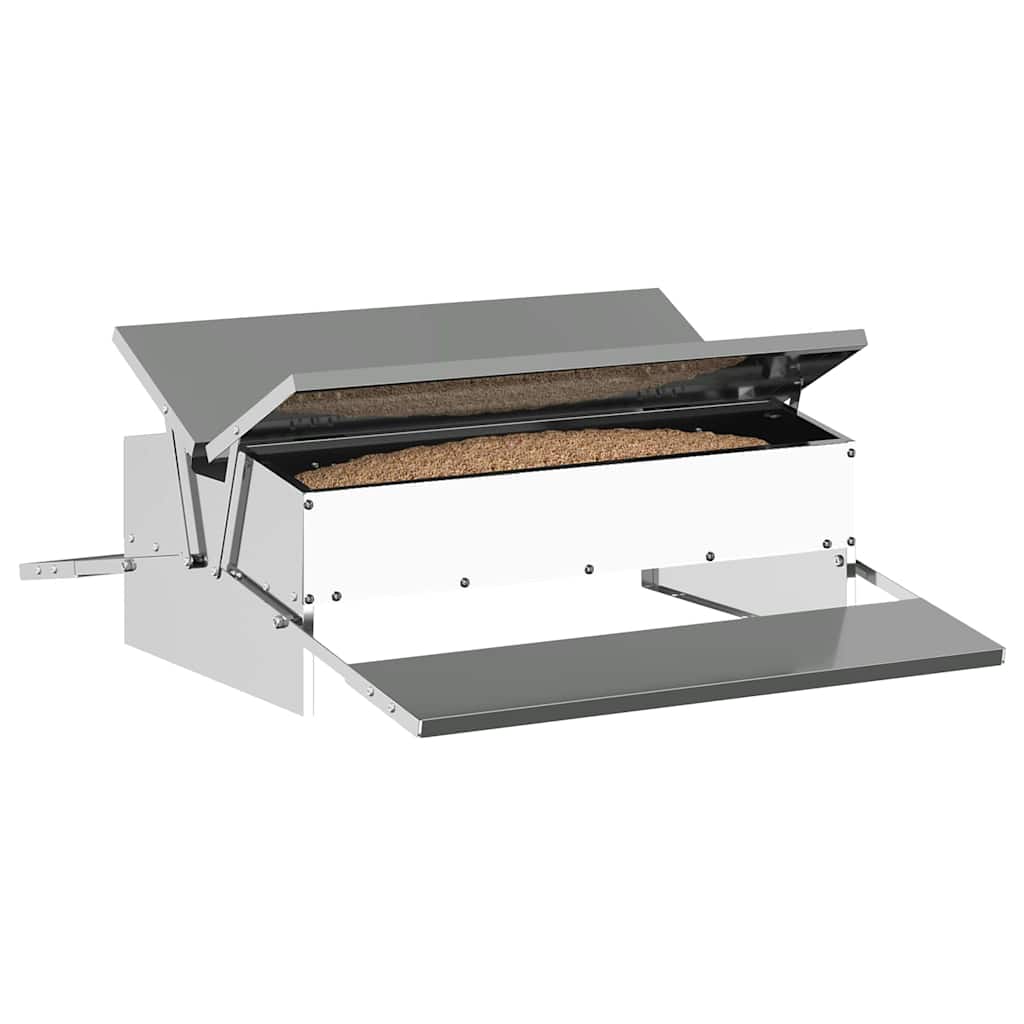 Hühnertretfeeder Silber 75 x 53 x 20,5 cm Verzinkter Stahl