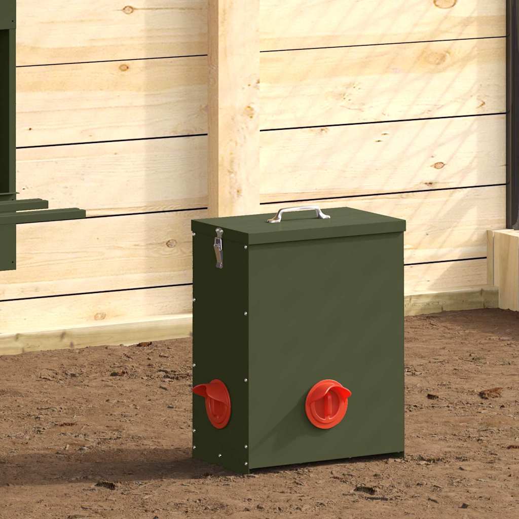 Hühnerfütterer Olive Grün 32,5 x 20,5 x 43 cm