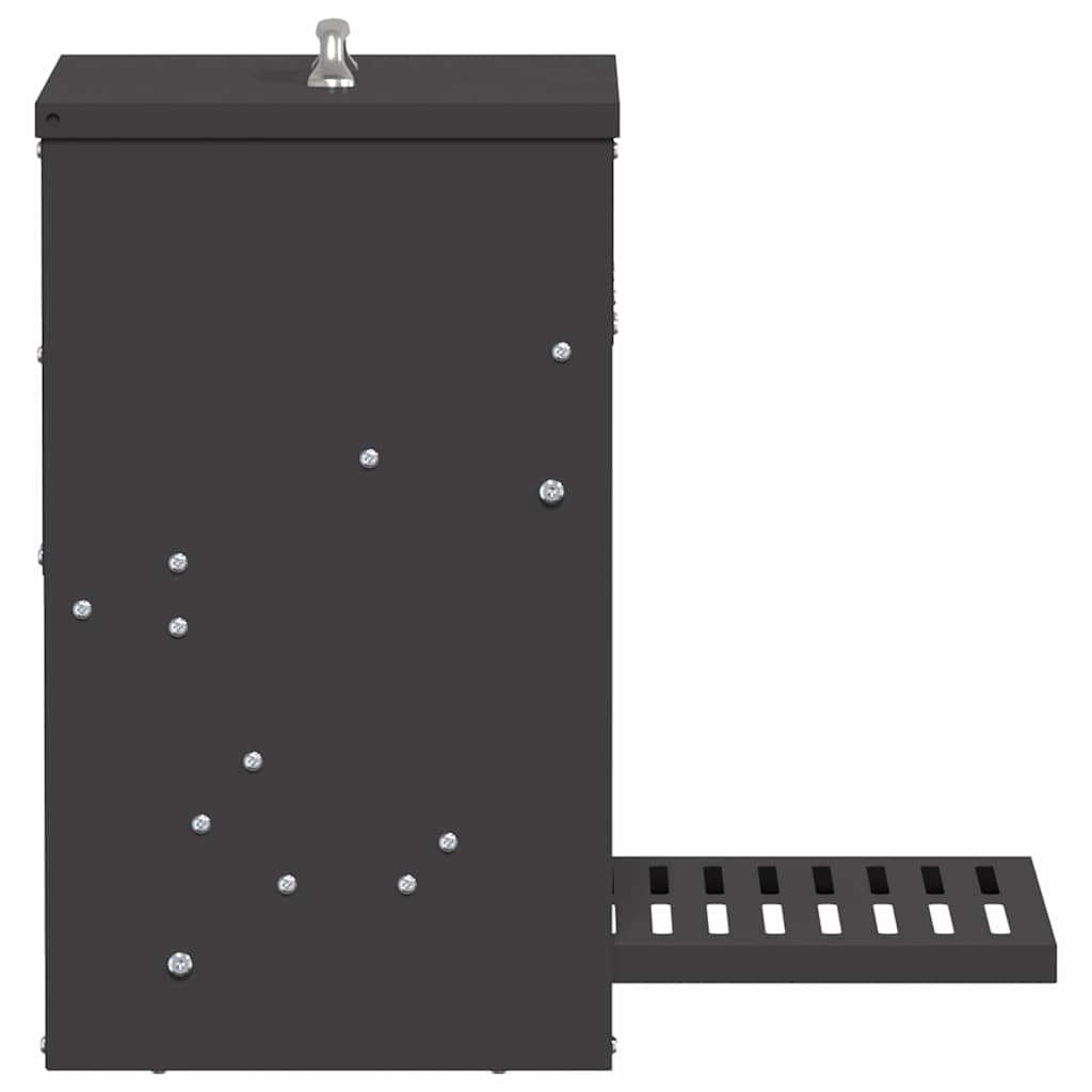 Hühnertretfeeder Schwarz 33 x 42 x 40 cm Kaltgewalzter Stahl
