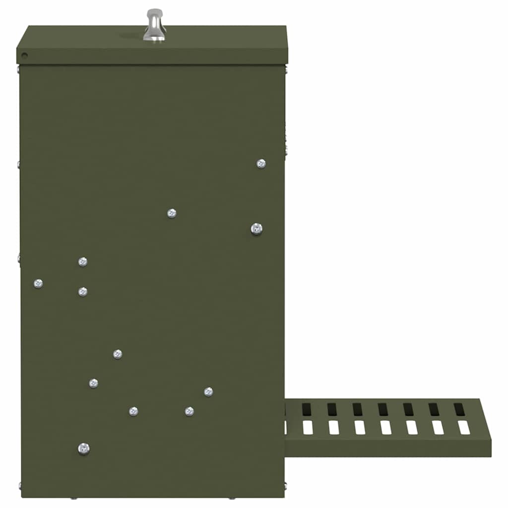 Hühnertretfeeder Olive Grün 33 x 42 x 40 cm Kaltgewalzter Stahl
