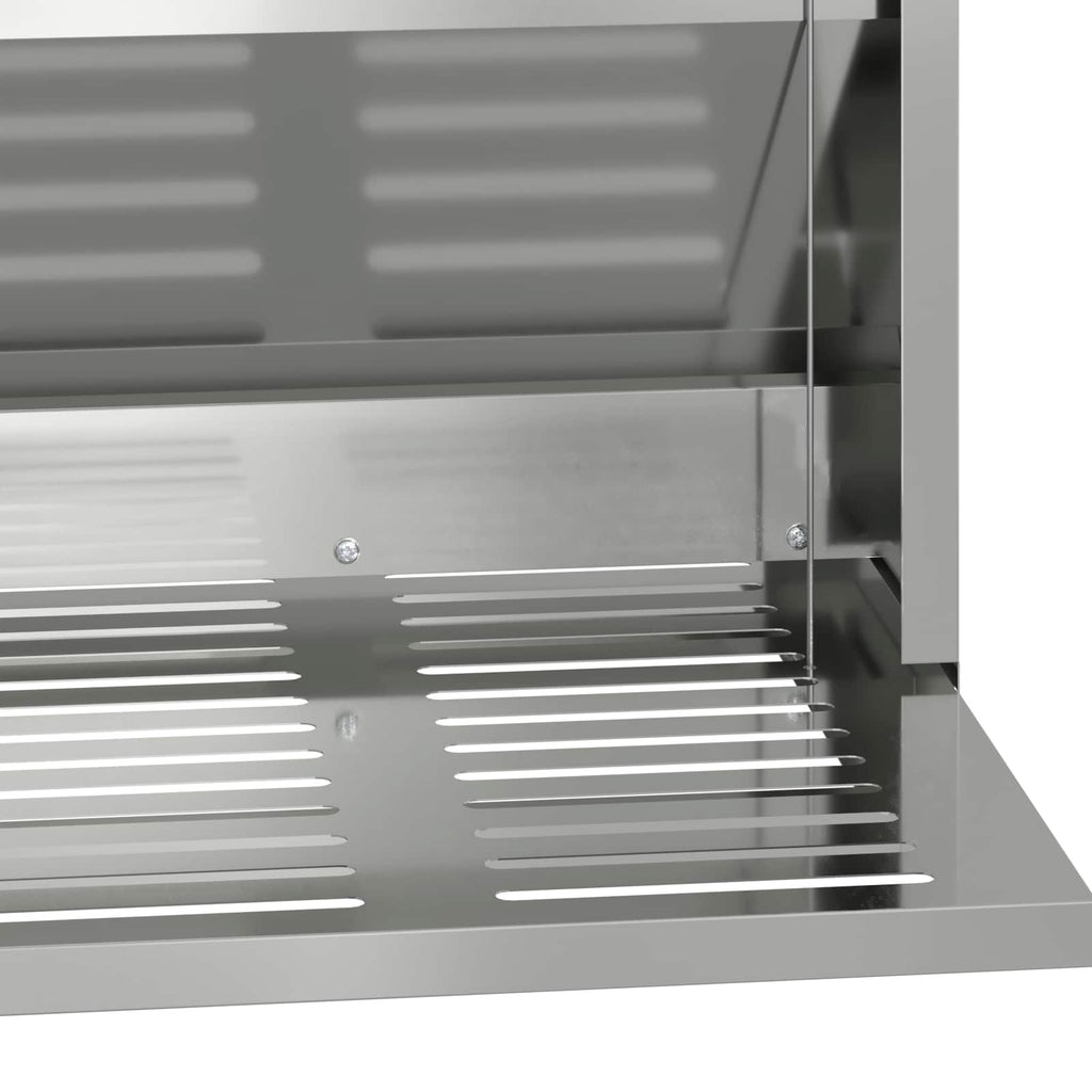 Hühnertretfeeder Silber 33 x 42 x 40 cm Verzinkter Stahl