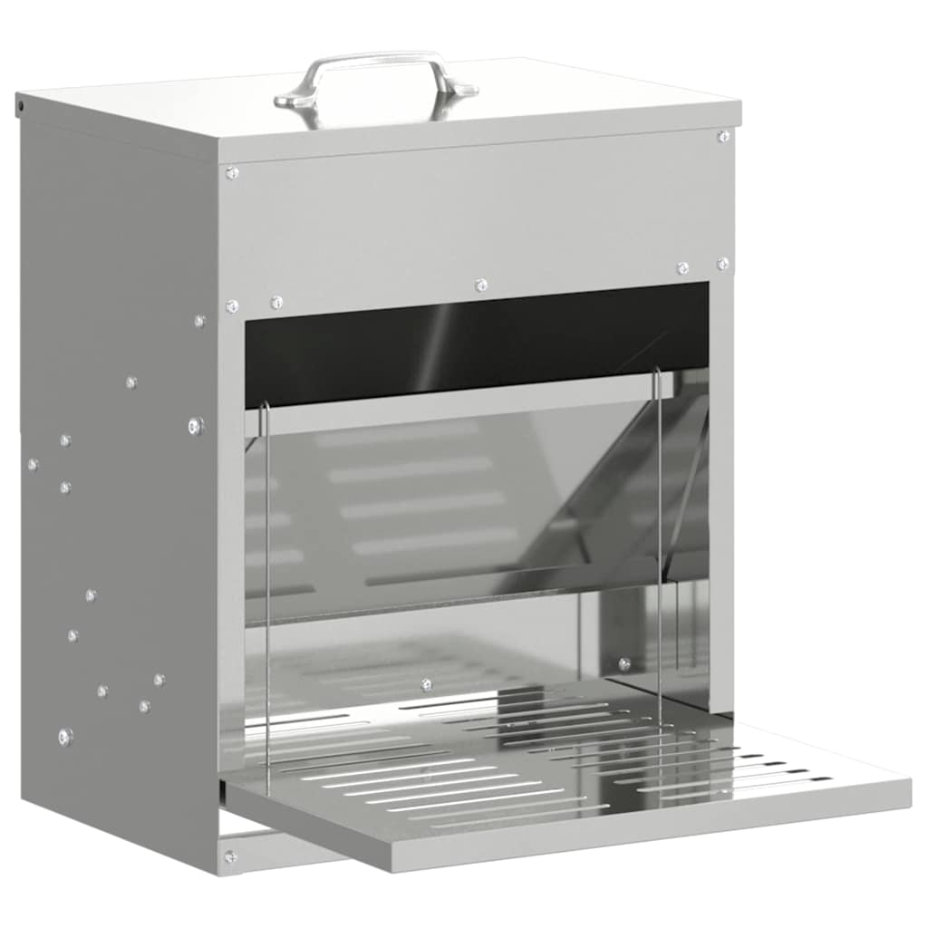 Hühnertretfeeder Silber 33 x 42 x 40 cm Verzinkter Stahl