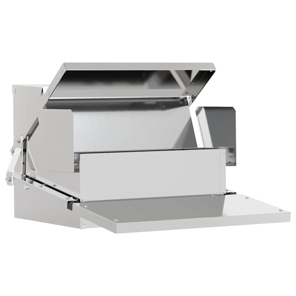 Hühnertretfeeder Silber 50 x 40 x 29 cm Verzinkter Stahl