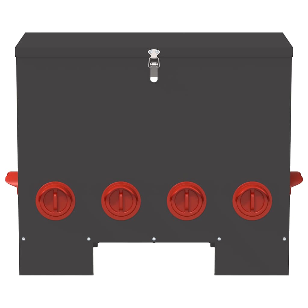 Hühnerfütterer 2 pcs Schwarz 60,5 x 29 x 51 cm