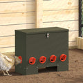 Hühnerfütterer 2 pcs Olive Grün 60,5 x 29 x 51 cm