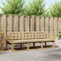 Outdoor-Sofagarnitur mit Kissen 3 pcs Weiß und Beige
