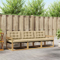 Outdoor-Sofagarnitur mit Kissen 3 pcs Weiß und Beige