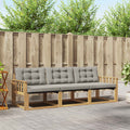 Outdoor-Sofagarnitur mit Kissen 3 pcs Weiß und Hellgrau
