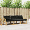 Outdoor-Sofagarnitur mit Kissen 3 pcs Weiß und Schwarz
