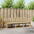 Outdoor-Sofagarnitur mit Kissen 3 pcs Weiß und Beige