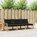 Outdoor-Sofagarnitur mit Kissen 3 pcs Weiß und Schwarz