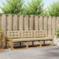Outdoor-Sofagarnitur mit Kissen 3 pcs Weiß und Beige