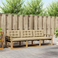 Outdoor-Sofagarnitur mit Kissen 3 pcs Weiß und Beige