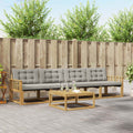Outdoor-Sofagarnitur 5 pcs Weiß und Hellgrau 79 x 79 x 37 cm