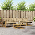 Outdoor-Sofagarnitur 5 pcs Weiß und Beige 79 x 79 x 37 cm