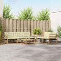 Outdoor-Sofagarnitur 6 pcs Weiß und Creme 79 x 79 x 37 cm