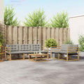 Outdoor-Sofagarnitur 6 pcs Weiß und Hellgrau 79 x 79 x 37 cm