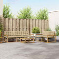 Outdoor-Sofagarnitur 6 pcs Weiß und Beige 79 x 79 x 37 cm