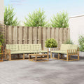 Outdoor-Sofagarnitur 6 pcs Weiß und Creme 79 x 79 x 37 cm