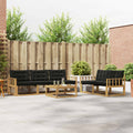 Outdoor-Sofagarnitur 6 pcs Weiß und Schwarz 79 x 79 x 37 cm
