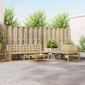 Outdoor-Sofagarnitur 6 pcs Weiß und Beige 79 x 79 x 37 cm