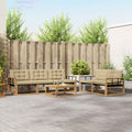 Outdoor-Sofagarnitur 6 pcs Weiß und Beige 79 x 79 x 37 cm
