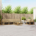 Outdoor-Sofagarnitur 7 pcs Weiß und Beige 79 x 79 x 37 cm