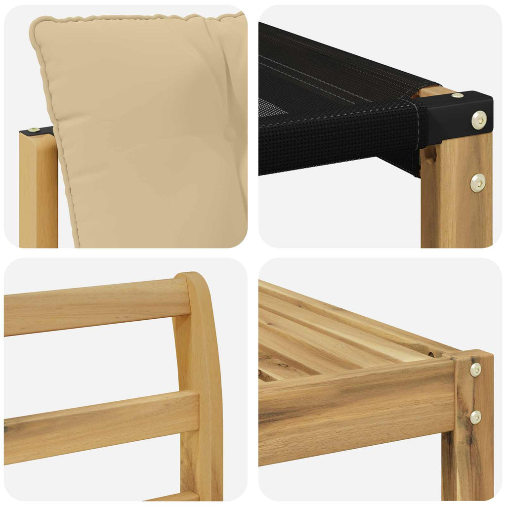 Outdoor-Sofagarnitur 7 pcs Weiß und Beige
