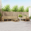 Outdoor-Sofagarnitur 7 pcs Weiß und Beige