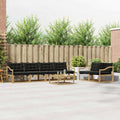 Outdoor-Sofagarnitur 7 pcs Weiß und Schwarz 79 x 79 x 37 cm