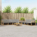Outdoor-Sofagarnitur 8 pcs Weiß und Hellgrau