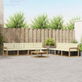 Outdoor-Sofagarnitur 8 pcs Weiß und Creme